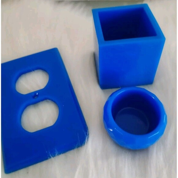 Set /Three Desk Accessories Pen & Paper Clip Holder Plug  Cover Homemade Office - Picture 2 of 3